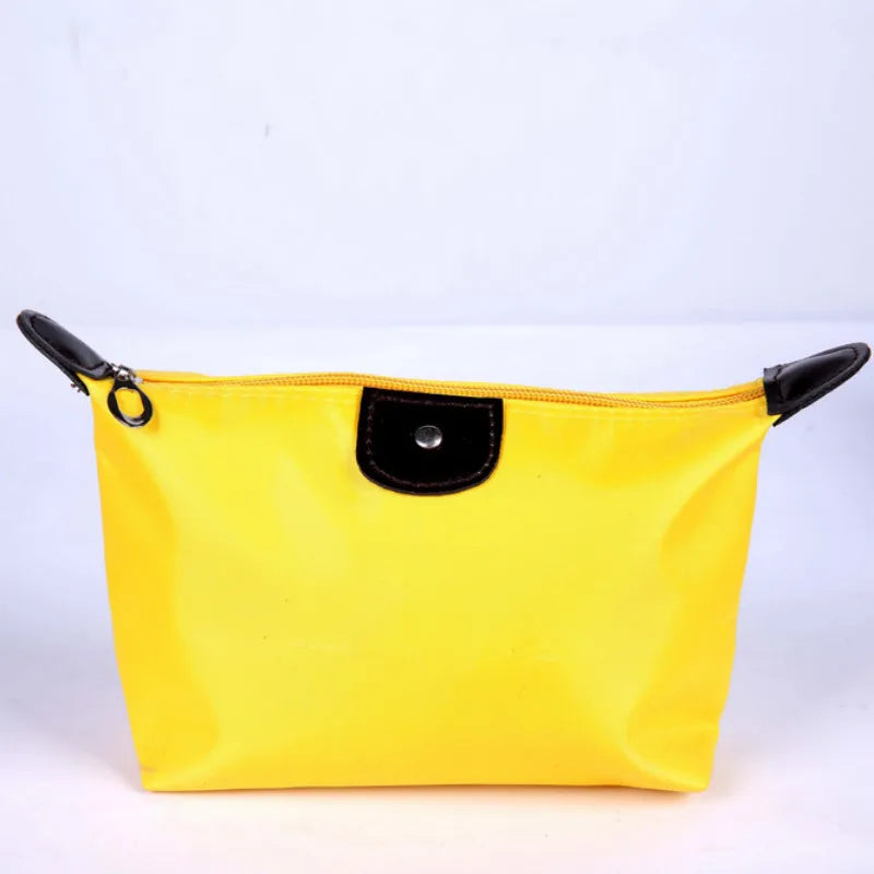 Waterproof Nylon Cosmetic Bag For Women, Cute Dumpling Shape, Zipper Makeup Travel Pouch for organizing makeup and toiletries