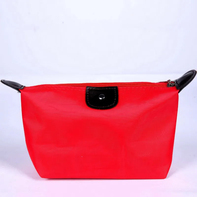 Waterproof Nylon Cosmetic Bag For Women, Cute Dumpling Shape, Zipper Makeup Travel Pouch for organizing makeup, skincare, and travel essentials