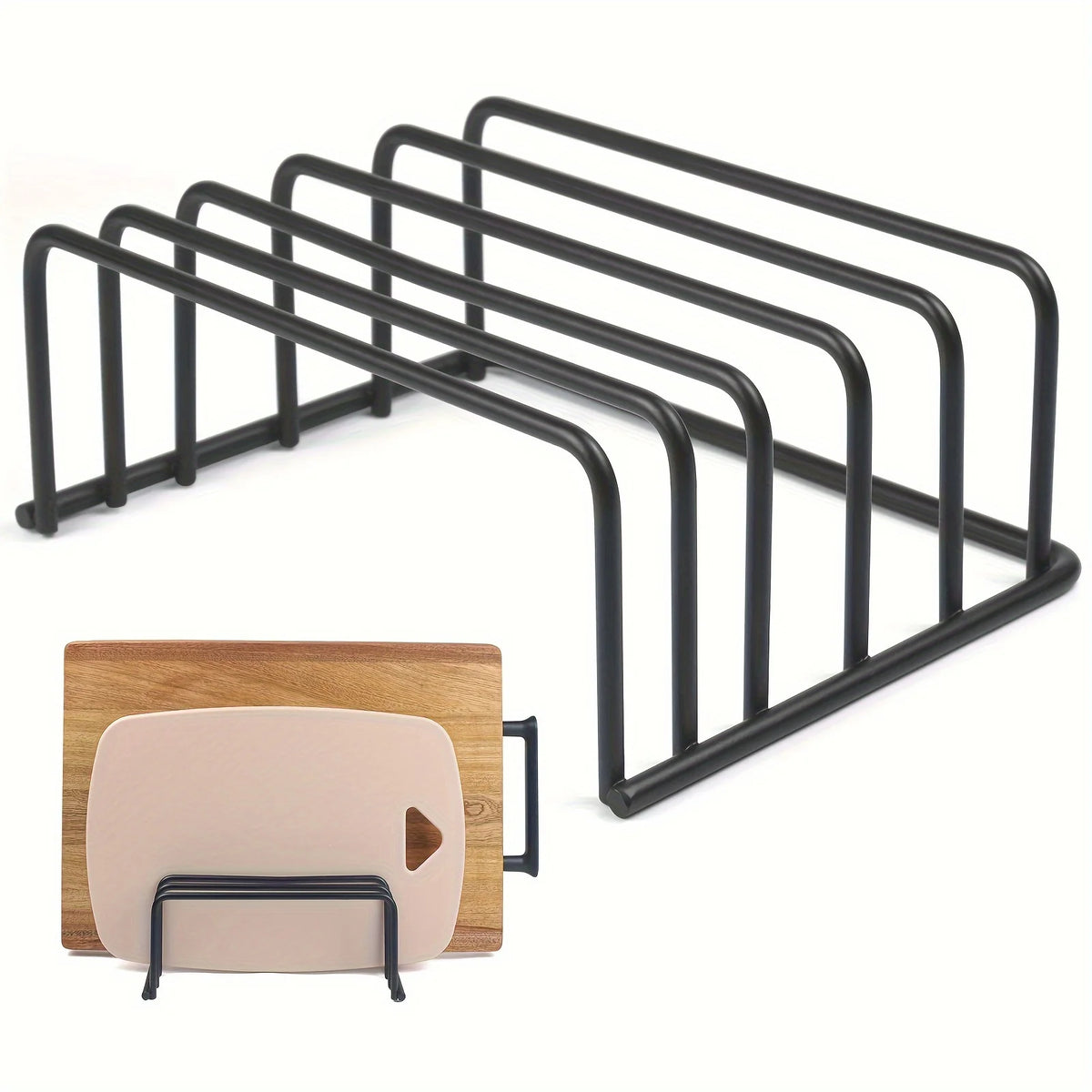Carbon Steel Cutting Board Holder Rack, Cabinet Organizer For Baking Tools And Kitchen Accessories