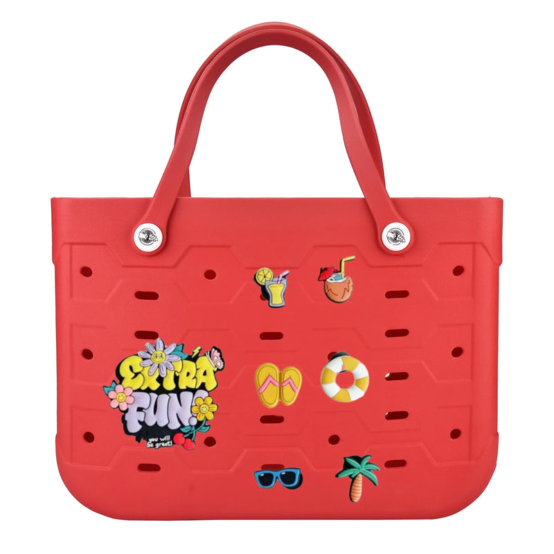 Unisex PVC Waterproof Tote Bag, Hollow-Out Beach Picnic Shopping Storage Basket for beach, shopping, picnic, and everyday use
