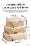 HOMEFISH 3-Piece Compressible Travel Packing Cubes, Waterproof Luggage Organizer Set featuring durable nylon and polyester construction
