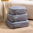 HOMEFISH 3-Piece Compressible Travel Packing Cubes, Waterproof Luggage Organizer Set with durable travel storage compartments