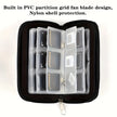 22-Slot Memory Card Storage Case, Portable Organizer For SD, CF, Micro SD And More in black polyester with organized card pockets