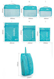 7-Piece Travel Packing Cubes Set, Waterproof PVC Luggage Organizer Bags For Clothes And Shoes for neat luggage and wardrobe organization
