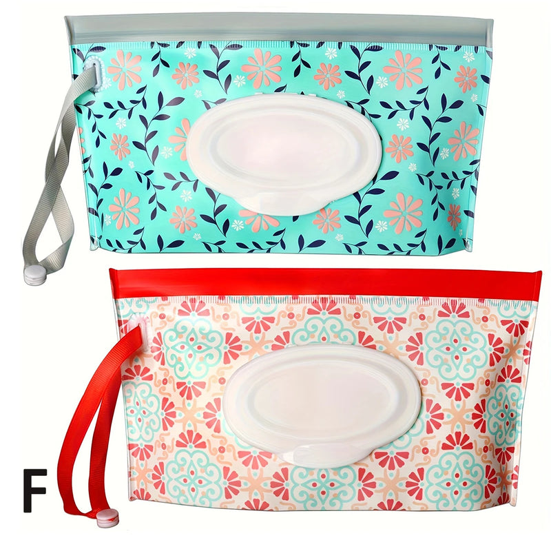 Reusable Baby Wipe Case, Travel Tissue Holder, Wet Wipes Storage Pouch, EVA Mask Bag for diaper bags, purses, and travel