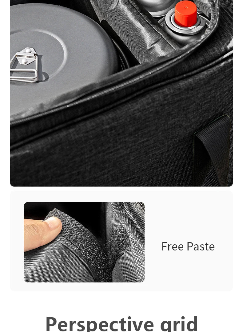 BISINNA Camping Storage Bag 26L/30L/42L, Foldable Gas Tank Organizer With Adjustable Dividers made from durable Oxford cloth for outdoor travel