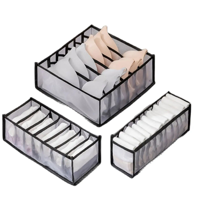Foldable Drawer Organizer Box For Socks, Underwear, Bras, And Jeans, 7/9/11 Grids for neatly sorting clothing in dresser drawers