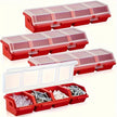 1Pc/2Pcs Multi-Compartment Plastic Organizer Box For Screws, Jewelry, Beads And Small Parts, compartment organizer for beads, jewelry, screws, and small parts