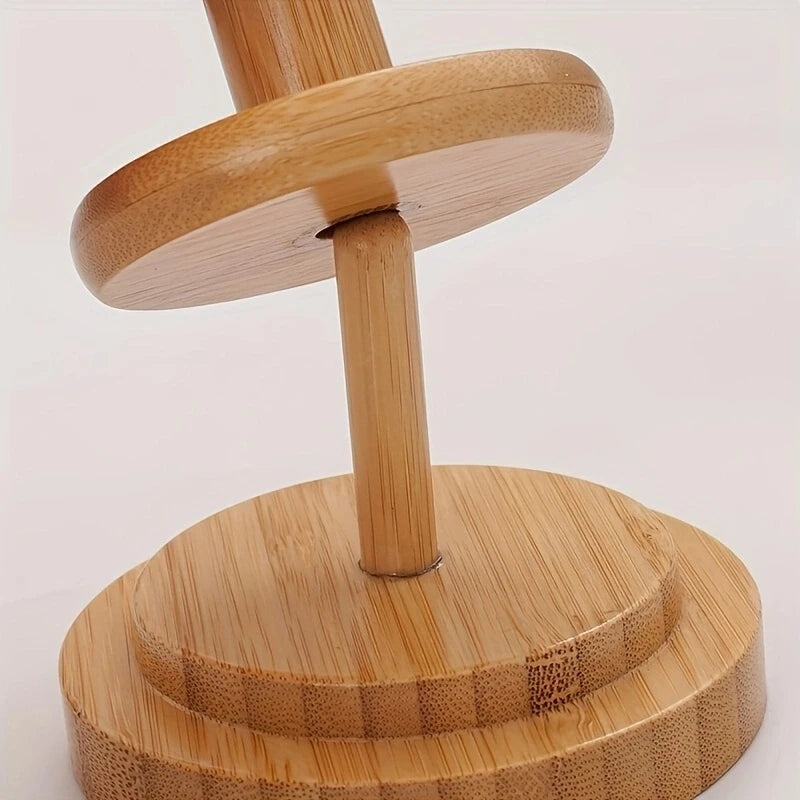 Bamboo Wood Yarn Winder Stand, Rotating Tabletop Yarn Spool Holder For Knitting And Crochet for knitting and crochet projects