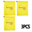 Reusable Yellow Banana Storage Bag, Drawstring Produce Keeper For Fruits & Vegetables measuring approximately 29 x 35 cm