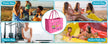 Unisex PVC Waterproof Tote Bag, Hollow-Out Beach Picnic Shopping Storage Basket with breathable hollow-out exterior