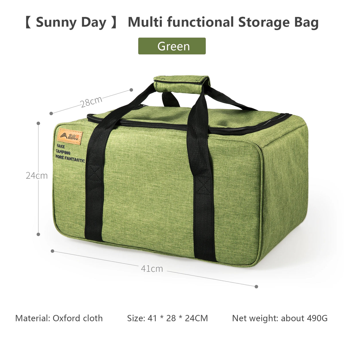 BISINNA Camping Storage Bag 26L/30L/42L, Foldable Gas Tank Organizer With Adjustable Dividers with spacious interior compartments for camping cookware and fuel canisters