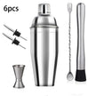 6/7/10-Piece Stainless Steel Cocktail Shaker Set, 304 Bartending Tools With Storage Bag for mixing, measuring, straining, and serving drinks