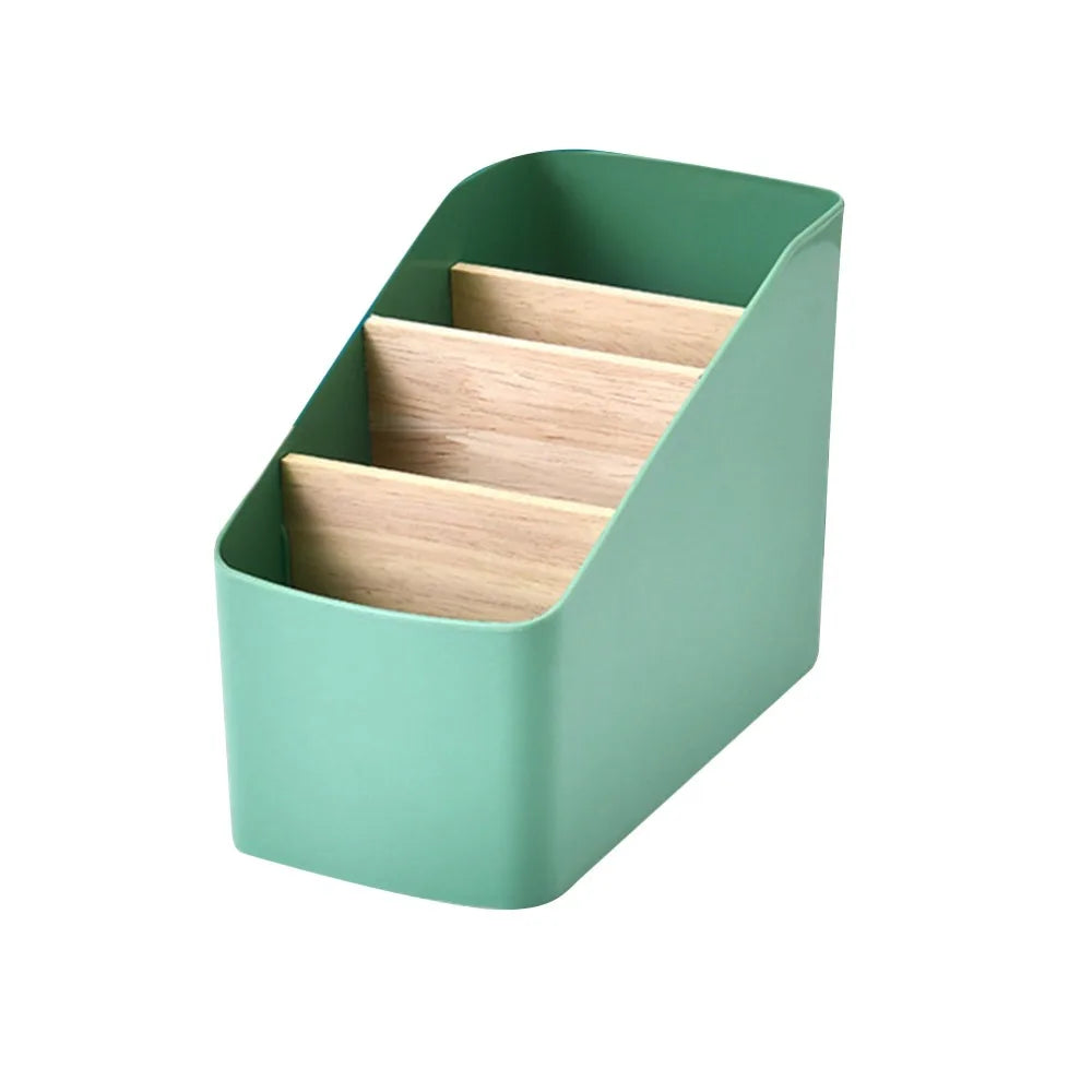 4-Compartment Remote Control Organizer, Desktop Storage Box For Living Room, Bedroom & Office