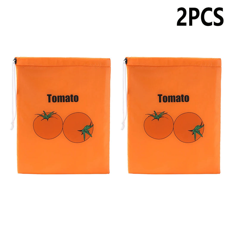 Reusable Yellow Banana Storage Bag, Drawstring Produce Keeper For Fruits & Vegetables made from lightweight washable fabric