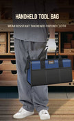 AIRAJ 14-Inch Tool Bag, Waterproof Oxford Cloth Electrician Organizer With 5 Pockets shown from the front