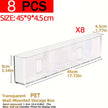 Wall-Mounted Transparent PET Book Display Rack, No-Drill Magazine Organizer For A4 Sheets for organizing books, magazines, and paperwork