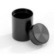 Mini Stainless Steel Airtight Storage Tin, Portable Travel Jar For Nuts Candy Tea, 4.5cm x 7cm shown with its secure lid and compact polished metal design