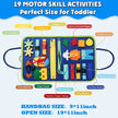 Montessori Busy Board For Toddlers, Sensory Life Skills Toy With Dressing Activities, Ages 3-6 portable travel activity toy for boys and girls