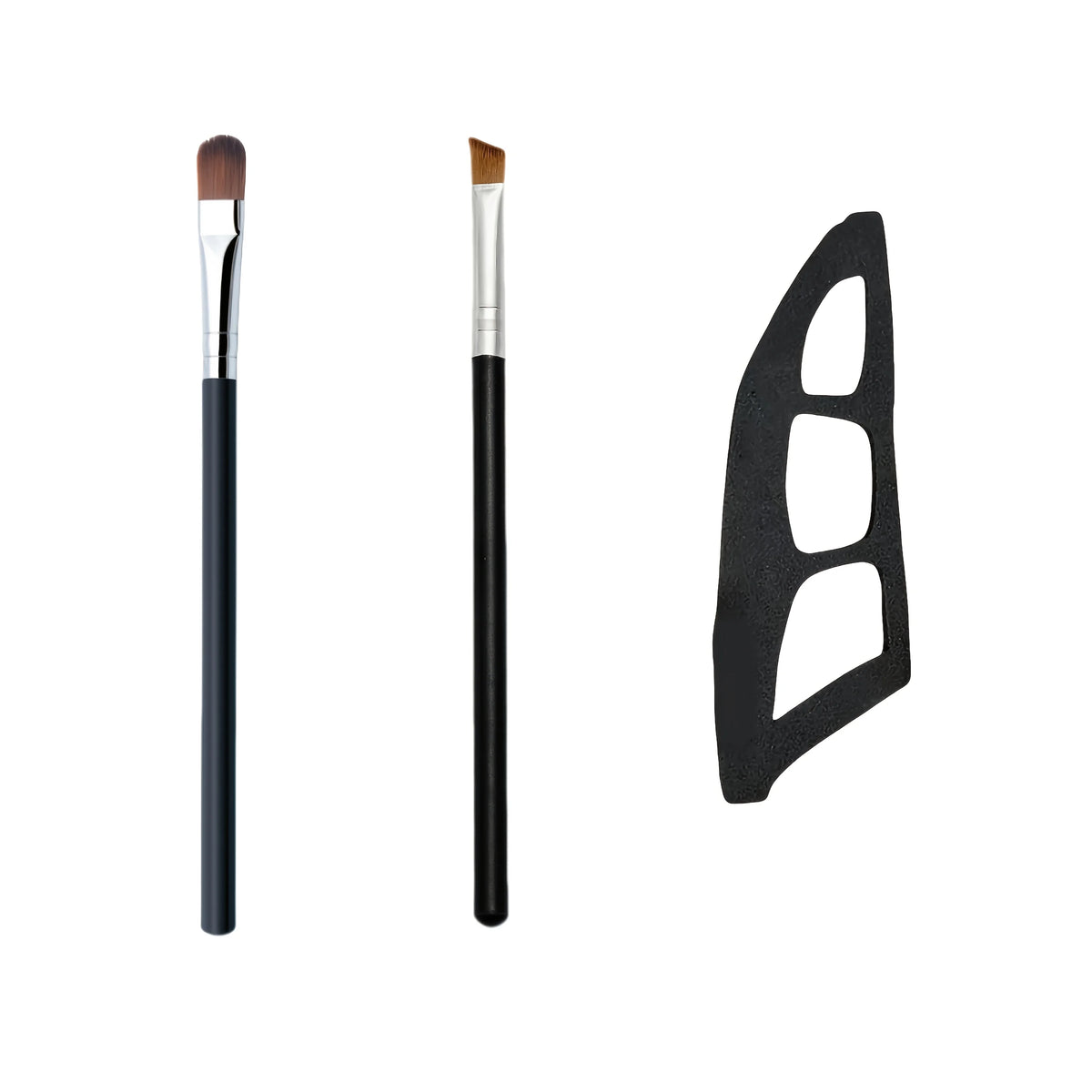 3 Pcs Eye Makeup Assistant - 2 Special Eyeshadow Brushes, Eyeshadow Tools, Quick Makeup Templates, Eyeshadow Molds