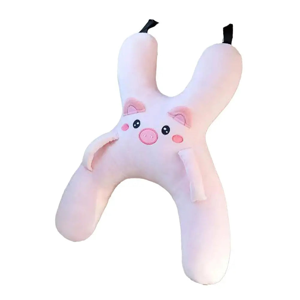 Kids Car Neck Pillow, Cute Cartoon Headrest And Lumbar Support Cushion, Washable