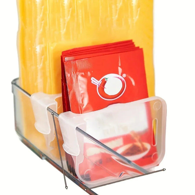 4/8Pcs Adjustable Refrigerator Storage Dividers, Plastic Fridge Separators For Bottles And Cans product set with reusable, easy-clean refrigerator organizers