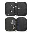 RFID Blocking Passport Holder Travel Wallet, Nylon Document Organizer For Men And Women with organized passport and card storage