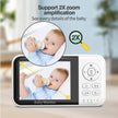 3.2-Inch Video Baby Monitor With Camera, Night Vision, 2-Way Audio, Temp, 2X Zoom & Lullabies with two-way audio, temperature monitoring, and baby cry alerts