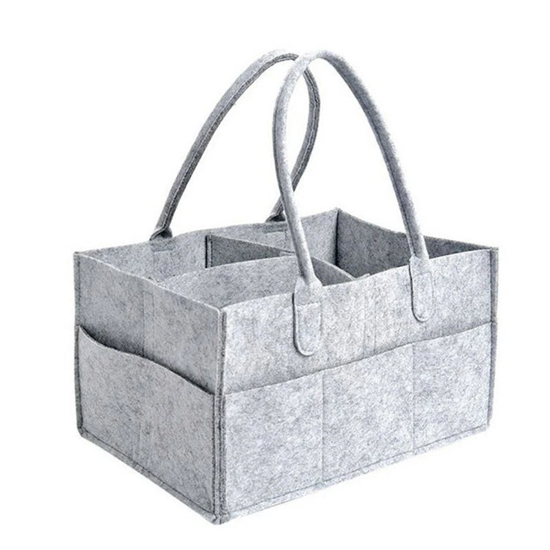 Children's Felt Diaper Storage Bag Baby Miscellaneous Toys Diapers Large Capacity Felt Diaper Bag with convenient carry handles