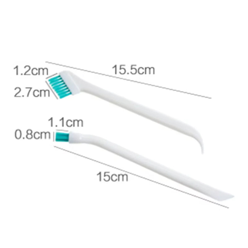 2-Piece Narrow Gap Cleaning Brush Set, Long Handle Baby Bottle And Kitchen Detail Brushes with fine nylon bristles