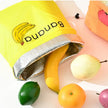 1pc Insulated Aluminum Film Produce Storage Bag, Foldable Drawstring Refrigerator Organizer for fruits, vegetables, snacks, and groceries