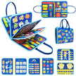 Montessori Busy Board For Toddlers, Sensory Life Skills Toy With Dressing Activities, Ages 3-6 designed for portable screen-free learning and independent play