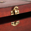 Vintage Wooden Storage Box With Bronze Details, Jewelry Organizer, Keepsake Chest 23x16x7.5cm with antique bronze hardware