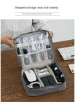 Travel Electronics Organizer Bag, Multi-Layer Oxford Cable, Charger And Tech Accessory Case with spacious multi-layer interior compartments