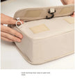 Waterproof Hanging Travel Makeup Bag, Foldable Toiletry Organizer With Hook made from durable polyester