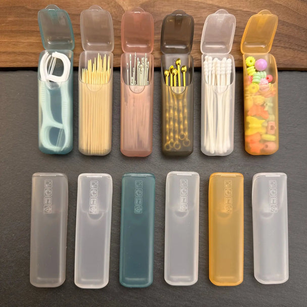 4-Piece Mini Portable Storage Boxes, Small Parts Organizer for Pills, Jewelry & Toothpicks