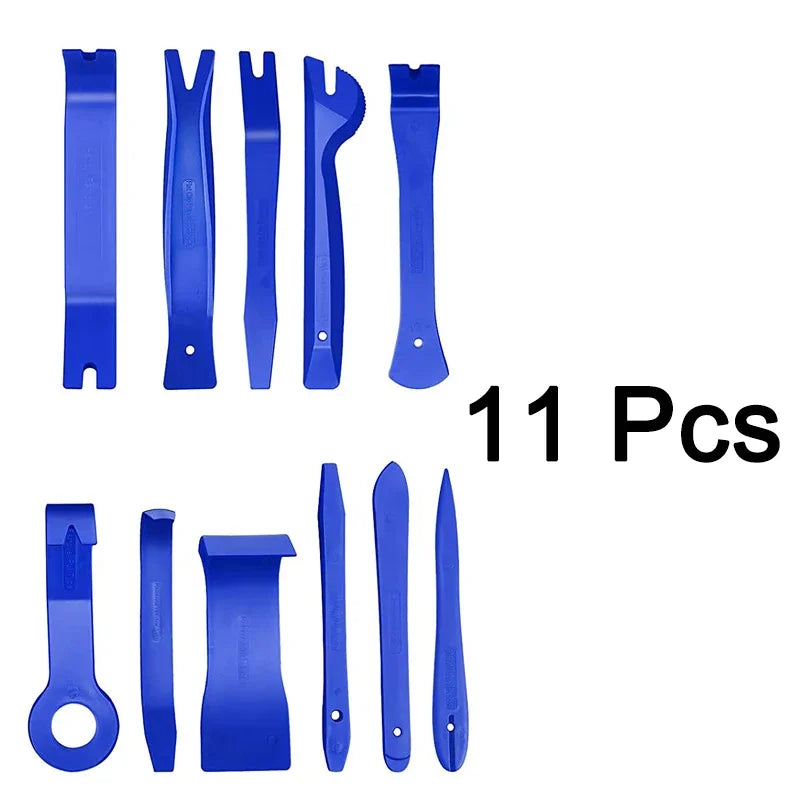 5/11/19Pcs Car Trim Removal Tool Set With Clip Pliers, Fastener Remover, Stereo Tools Kit for removing car door panels, clips, and interior trim