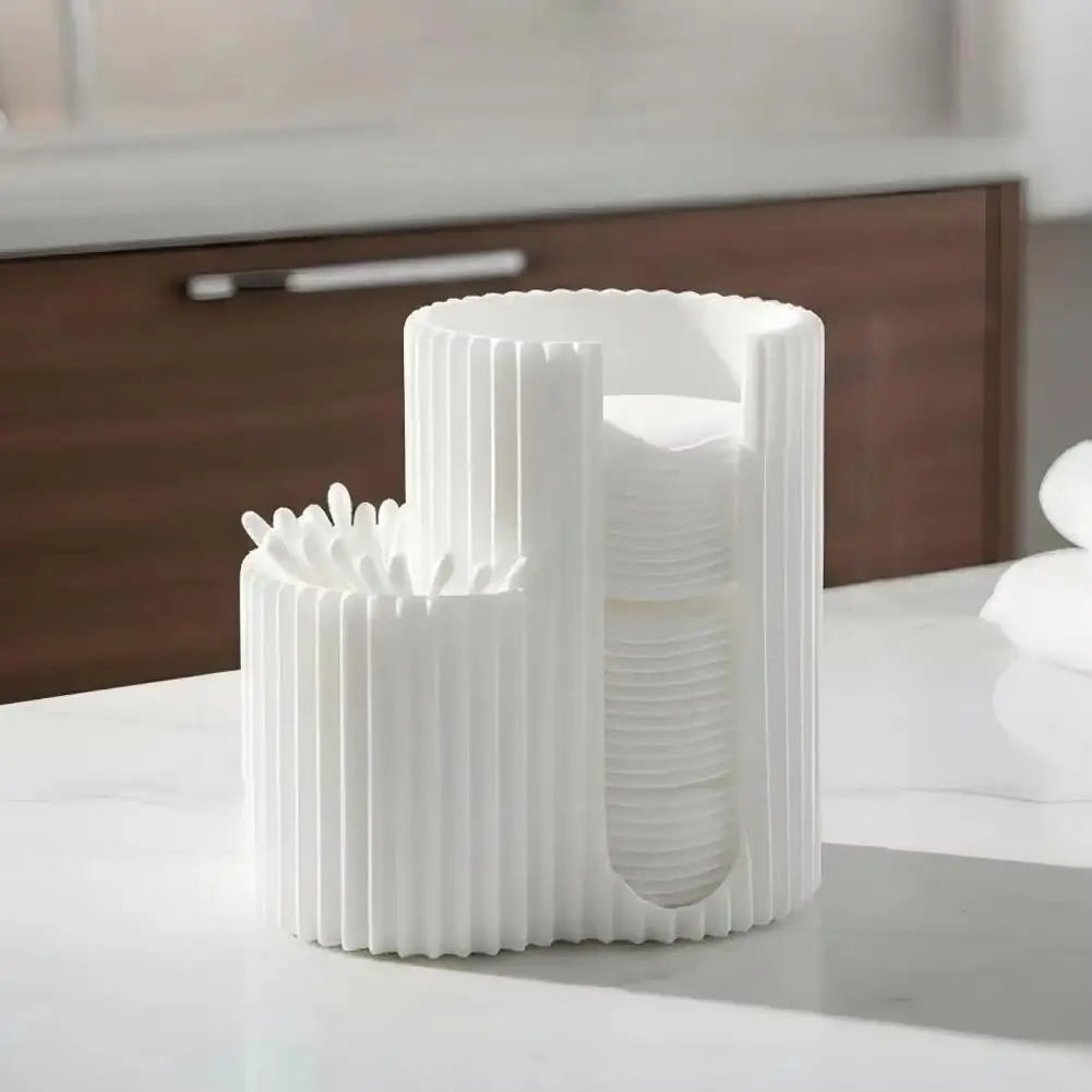 New Makeup Supplies Desktop Organizer,Nail Art Tools Cotton Swabs Storage Box Makeup Round Pad Holder Make Up Sponges Container