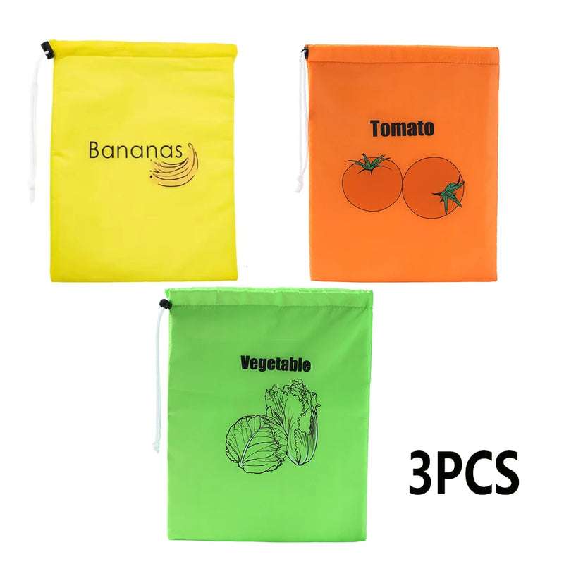 Reusable Yellow Banana Storage Bag, Drawstring Produce Keeper For Fruits & Vegetables for bananas and fresh produce