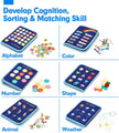Montessori Busy Board For Toddlers, Sensory Life Skills Toy With Dressing Activities, Ages 3-6 for fine motor skill development and independent play
