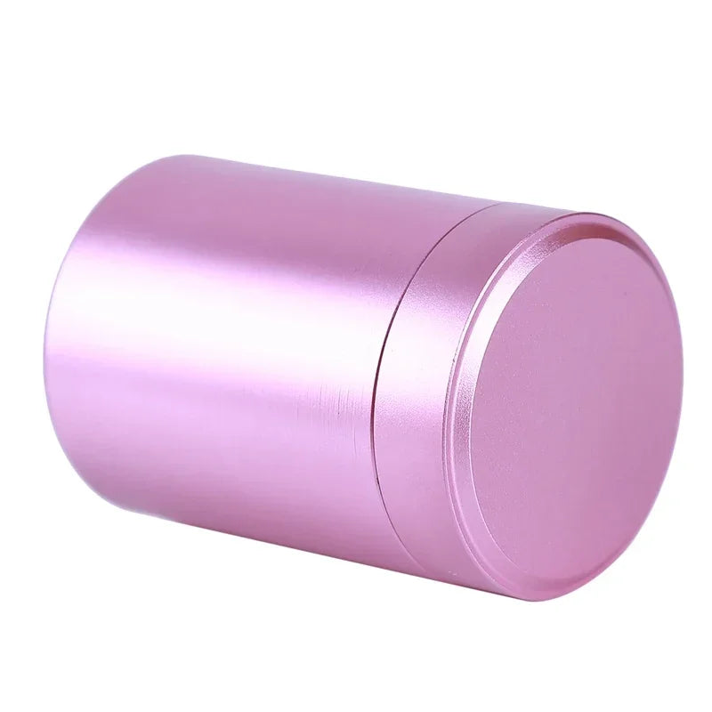 Mini Stainless Steel Airtight Storage Tin, Portable Travel Jar For Nuts Candy Tea, 4.5cm x 7cm with secure lid for storing dry snacks and tea
