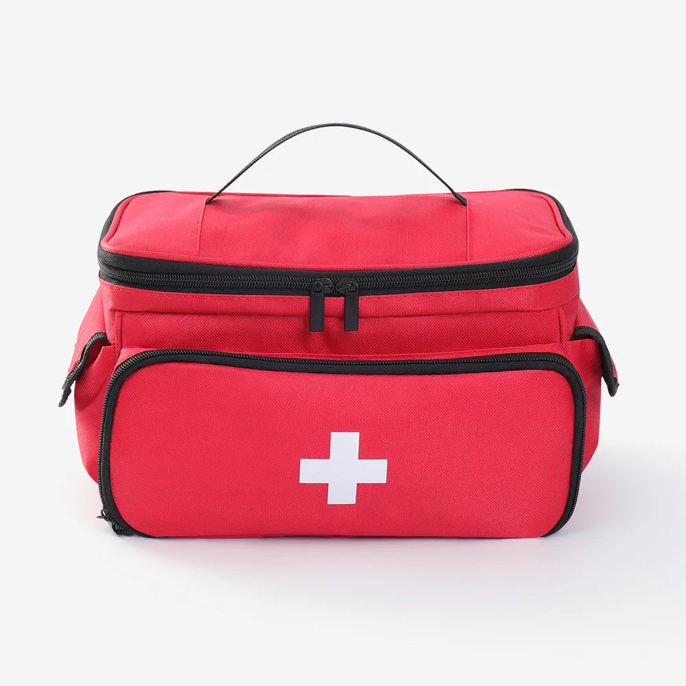 Waterproof First Aid Organizer Bag, Large Capacity Medicine Storage Case With 3-5 Compartments