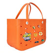 Unisex PVC Waterproof Tote Bag, Hollow-Out Beach Picnic Shopping Storage Basket with breathable hollow-out exterior