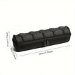 5-Slot Watch Travel Case With Velvet Pillow Inserts, Hard Shell Organizer For Smartwatches, Black open flip-top design