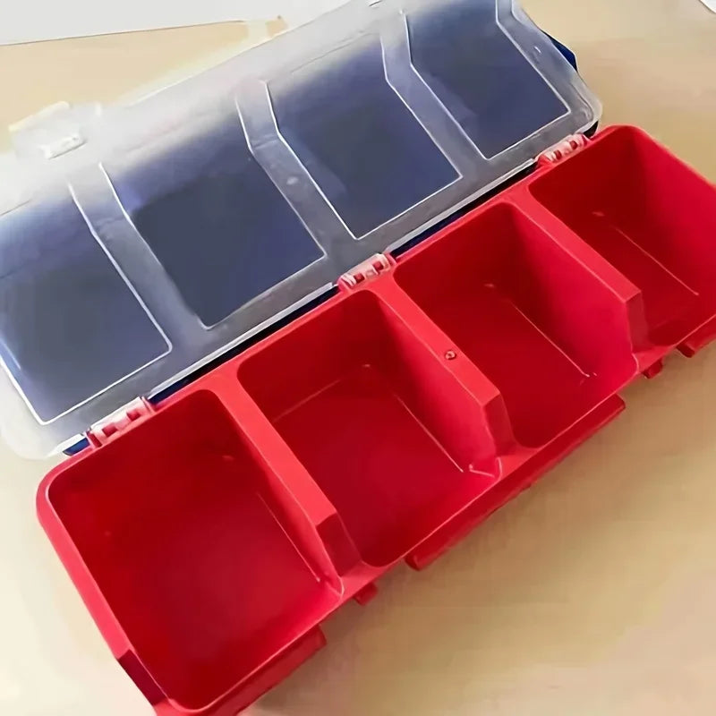 1Pc/2Pcs Multi-Compartment Plastic Organizer Box For Screws, Jewelry, Beads And Small Parts for organizing hardware and craft supplies