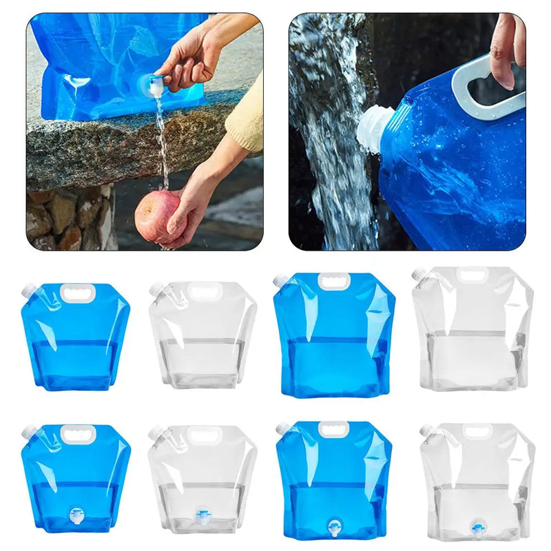 5L/8L/10L Folding Water Container Bag With Handle, Portable Camping Travel Outdoor Jug for camping and hiking