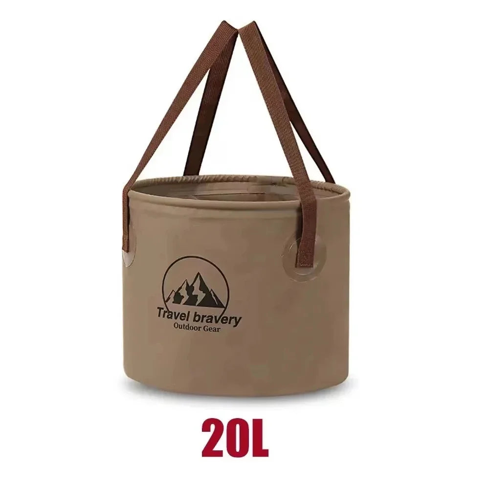 Foldable Water Bucket, 10L/20L Waterproof Portable Basin With Reinforced Handles For Camping