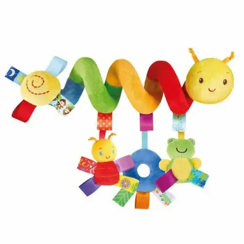 Baby Musical Spiral Rattle Toy, Soft Animal Hanging Activity Toy For Crib, Stroller & Car Seat