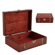 Vintage Wooden Storage Box With Bronze Details, Jewelry Organizer, Keepsake Chest 23x16x7.5cm open for storing jewelry and keepsakes