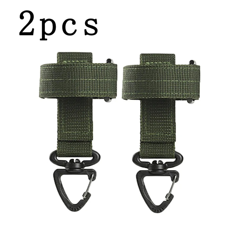 1/2Pcs Tactical Glove Buckle Hook, Military Gear Hanger For Camping, Hiking And Climbing with secure buckle and ring design